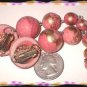 Chandelier Earrings Satin Pink Gold Graduated Balls