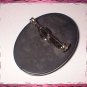 Lacquer Wood Pin Vintage Pansy Flower in Gold and Mauve 9298