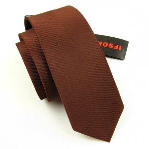 100% Silk Men's  Brown Pure Tie Necktie