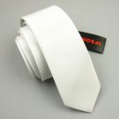 100% Silk Men's White Pure Tie Necktie