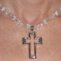 GENUINE STERLING SILVER CROSS NECKLACE CHRISTIAN - RELIGIOUS