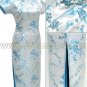Chinese traditional plum blossom long cheongsam qipao dress.