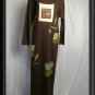 Sz M L COVER CHARGE Hand Painted MAXI Dress FALL SCENES