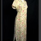 Size 8 M  ROSANNA Green Linen FLORAL Shirt Dress SPRING