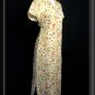 Size 8 M  ROSANNA Green Linen FLORAL Shirt Dress SPRING