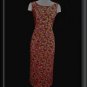 Long Floral Tank Dress Green Pink Red Roses Size 8 M
