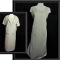 Large SPRING Green 2 Piece Outfit Jacket Dress Set EUC
