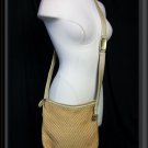 LARGE SHARIF AMERICANA  WOVEN TAN TOTE CROSS BODY PURSE