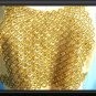 Long Formal Dress Gold Beaded Gown Goddess Vintage XL