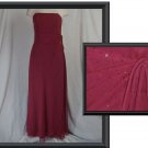 MORI LEE  DARK RED Long FORMAL PROM WRAP Dress   9 10 M