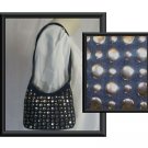 NINE WEST SMALL DENIM SILVER STUD STUDDED PURSE HANDBAG