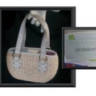 LIZ CLAIBORNE SPRING CORN HUSK STRAW TYPE PURSE HANDBAG