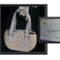 LIZ CLAIBORNE SPRING CORN HUSK STRAW TYPE PURSE HANDBAG