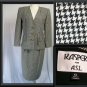 Women 12 L  KASPER WOOL Skirt BLAZER Jacket FITTED Suit