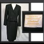 Womens Sz 8 10 M Black PENDLETON Rayon Linen Skirt Suit