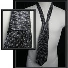 Gray Silver Black PIERRE CARDIN Neck Tie 61 LONG 4 Wide