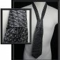 Gray Silver Black PIERRE CARDIN Neck Tie 61 LONG 4 Wide
