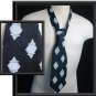 Vintage 70's Diamond Pattern Polyester Tie 4.5" WIDE
