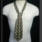 Abstract MODULES Tie 61 Long X 4 Wide Silk Brown Green