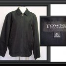 Mens MEDIUM M Black TOWNE By London Fog Hipster JACKET