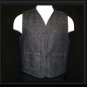 DENIM Sherpa JEANS JACKET VEST Vintage 60's MENS Sz M L