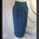 VINTAGE 80'S WOOLRICH Dark Wash Denim Jeans Skirt  XS 0