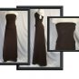 S MARI LEE Chiffon LONG 2PC DRESS SKIRT CORSET Set  NEW