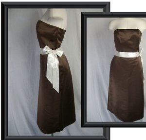BILL LEVKOFF Classics BROWN FORMAL COCKTAIL Dress Sz 10