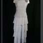Vintage 80's PATRA LONG SILVER COCKTAIL EVENING Dress 8