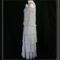 Vintage 80's PATRA LONG SILVER COCKTAIL EVENING Dress 8