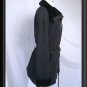 WOMENS 10 L    BLACK METROPOLITAN GRAY WOOL BELTED COAT