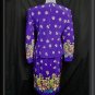 RICKIE FREEMAN Purple TERI JON Silk Skirt SUIT Scarf 10