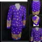 RICKIE FREEMAN Purple TERI JON Silk Skirt SUIT Scarf 10