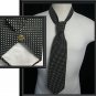 Vintage 50 60's  57" L 4" Wide Mens SWISS DOTS Neck Tie
