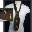 Vintage 70's 57" x 4" Wide Mens Neck Tie HISTORY NO GAS