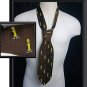 Vintage 70's 57" x 4" Wide Mens Neck Tie HISTORY NO GAS