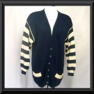 BENETTON ITALY Long NAVY BLUE Sweater Cardigan WOMENS L