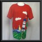 QUACKER FACTORY Long Red LIGHT HOUSE Sweater Women L XL