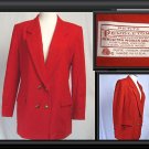 10 P L   JACKET Blazer MILITARY LONG RED WOOL PENDLETON