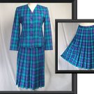 Womens 4 P S   PENDLETON Purple PLAID Skirt Jacket Suit