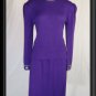 12   ST JOHN MARIE GRAY DRESS Purple Skirt Set CRYSTALS