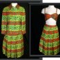 VINTAGE ADELE SIMPSON SET SKIRT JACKET BRA SUN SUIT M L
