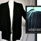 VINTAGE 50 60'S Medium L Black VELVET CAPE WARM JACKET