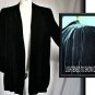 VINTAGE 50 60'S Medium L Black VELVET CAPE WARM JACKET