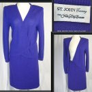 Size 10 12   ST JOHN EVENING DRESS Purple Skirt Top Set