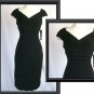 BLACK RUFFLE BANDAGE WIGGLE COCKTAIL Dress NEW NWT   10