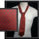 Red BURGUNDY Vintage 80's Silk CD Tie 55" X 3.5" Wide