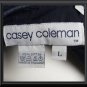 Sz L Long CASEY COLEMAN Denim Teacher Dress Embroidered