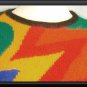 RAFAELLA Fuzzy Angora Wool Sweater BOLD Abstract Long M