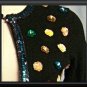 INC Soft Angora Nylon Sequin Flower Size Small Sweater